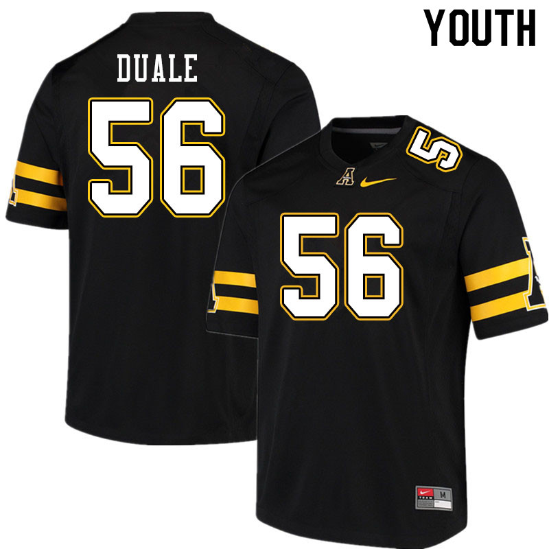 Youth #56 Guled Duale Appalachian State Mountaineers College Football Jerseys Sale-Black - Click Image to Close